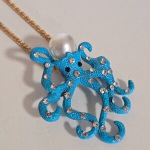 Betsey Johnson Octopus Necklace & Brooch Pin (2 in 1)